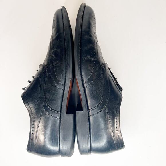 Johnston & Murphy Black Leather Wingtip Derby Oxford Dress Shoes Men 13 main image 12